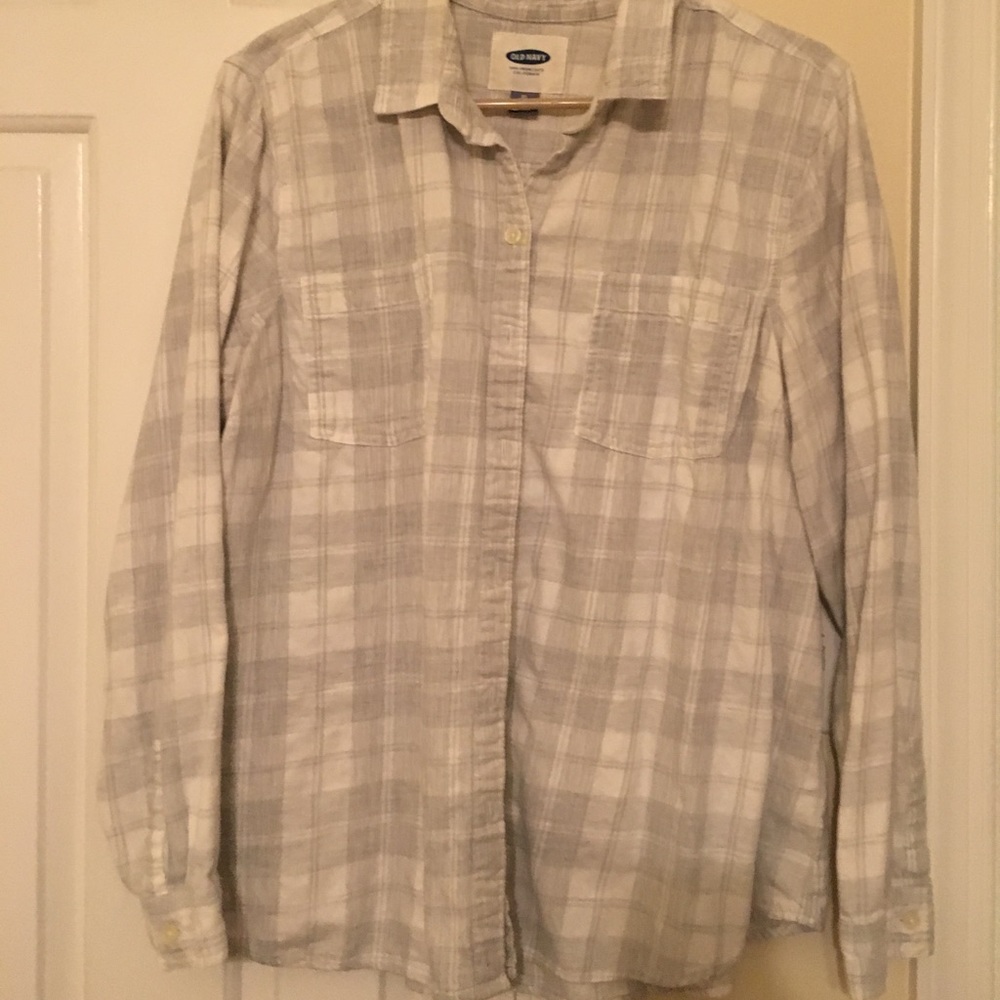 Gray and White Flannel